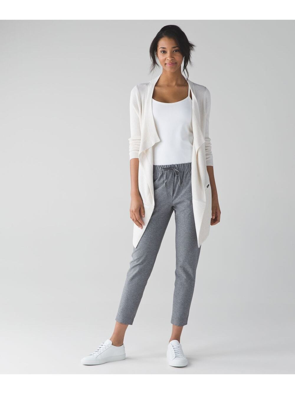 Lululemon Women's 8 Heathered Slate Jet Crop Slim Fit Athleisure Pants J21-7